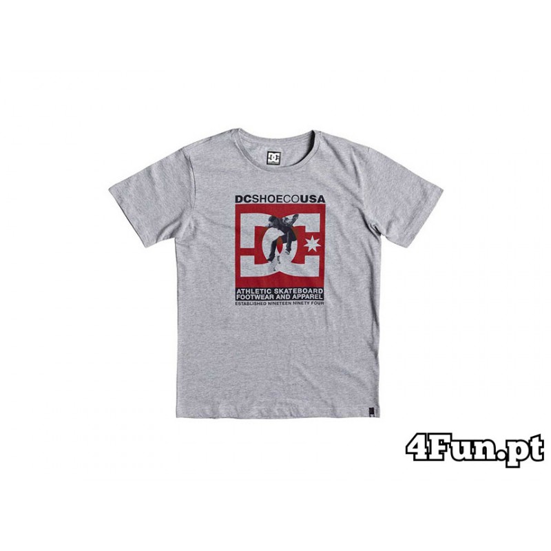 T-SHIRT DC SHOES VISUAL TRE SS BOY CINZA