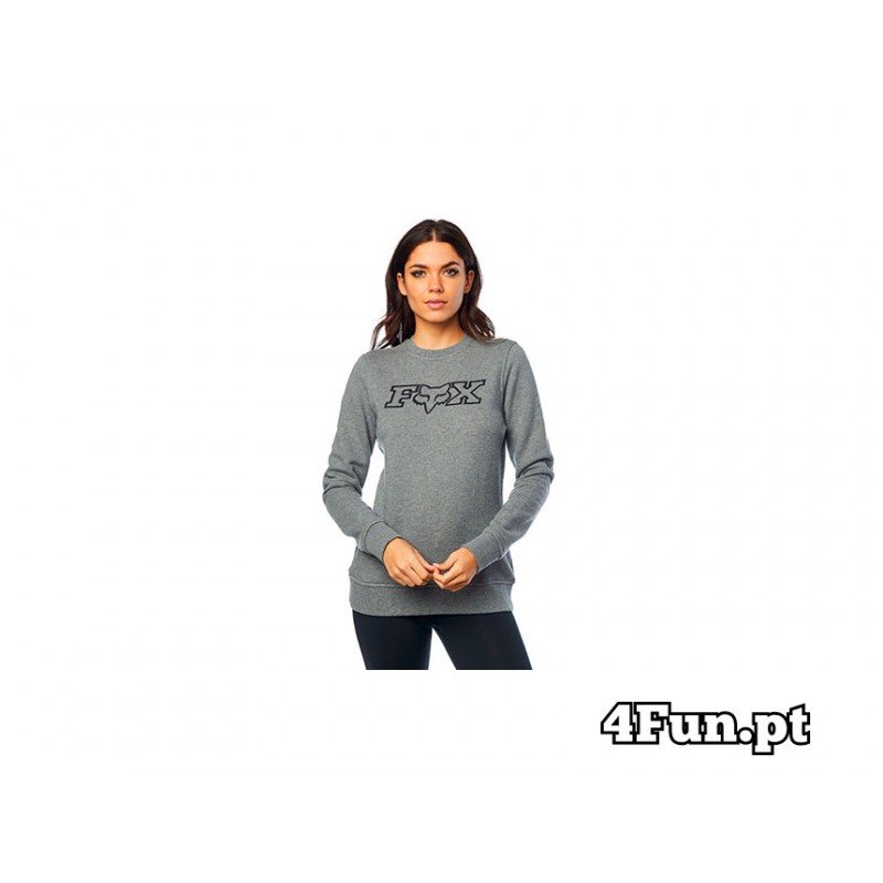 SWEATSHIRT FOX GIRLS FHEADX HEATHER